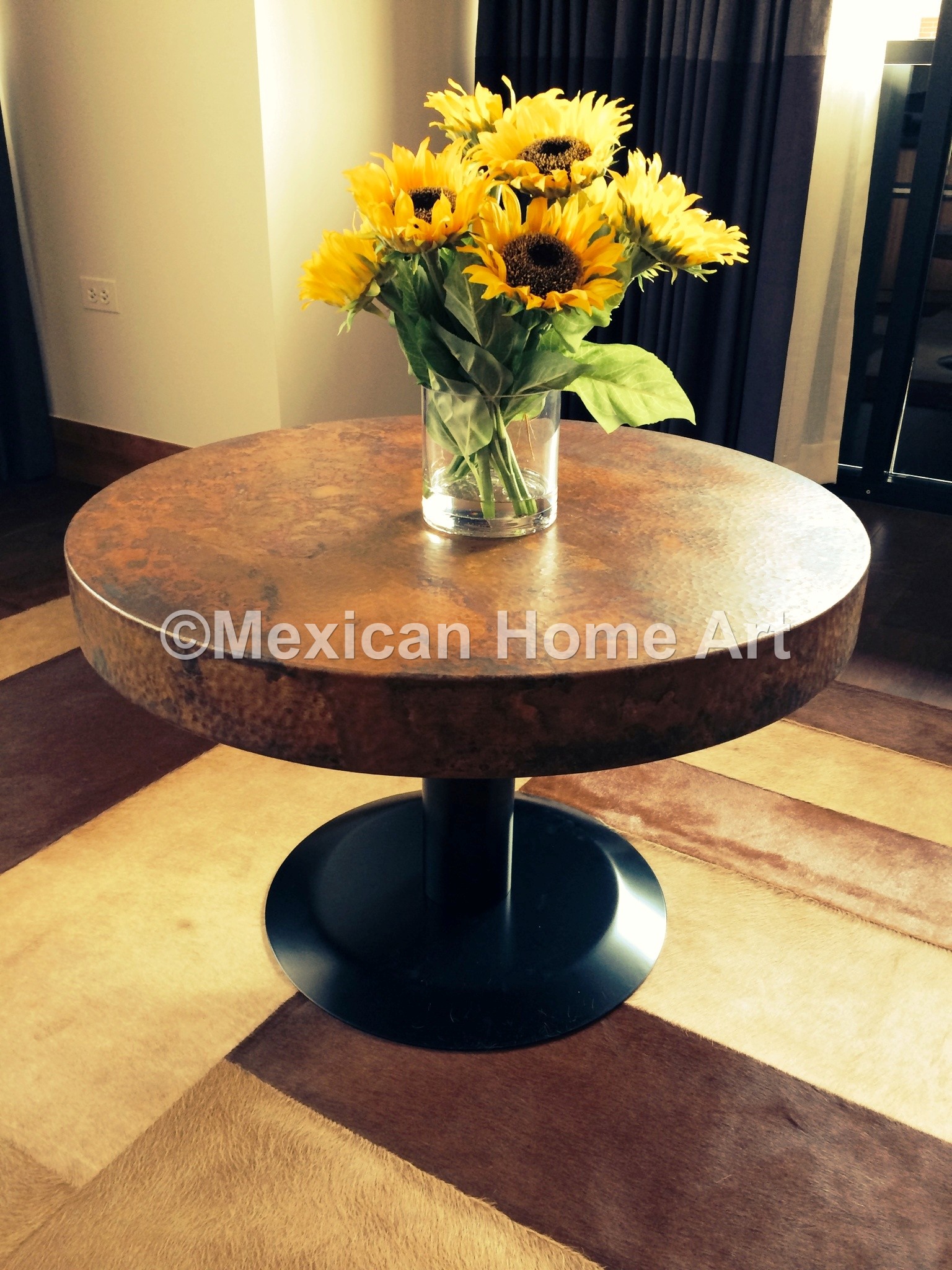 an-elegant-custom-copper-29-inch-table-top-with-disk-base-being-used-as-an-entry-table-in-this-customer-s-house..jpg