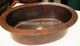 Copper Bar/Prep Sink Oval 26.5x17.75x7 in Somber Patina