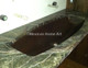 Copper Vanity Bath Sink Trough 40x16x6 installed