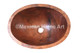 Copper Sink Bathroom Drop-in Under-Mount Oval 19X14X6 in Natural Patina