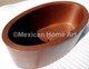 Copper Bathtub Oval Double Wall 64x36x24 in Cafe Patina