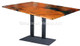 Copper Breakfast Table 36" Shown in Natural Patina 'Dexter' with rectangular top