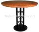 Copper Dining Table 24"- 50" Shown in Natural Patina with Manufactured Base 'Eiffel'