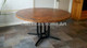 Copper Dining Table 42" - 60" in Somber Patina with Manufactured Base 'Altira'