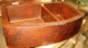 Copper Sink Farmhouse style large with 9 inch wall