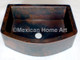 Copper Farmhouse Sink Single Well Rounded Front 33X22X10