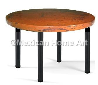 Copper Game or Card Table 24" Old Natural Patina