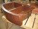 Copper Farmhouse Sink Double Well 33x22x10 Rounded Front