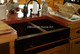 Copper Double Well Sink with Towel Bar installed