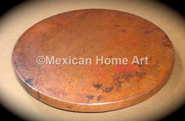 Copper Lazy Susan 14 inch in Natural Patina