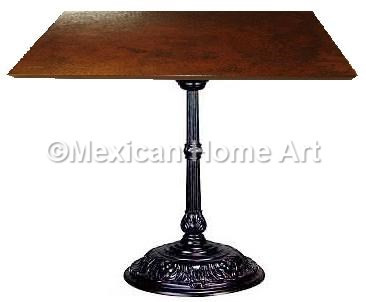 Square Copper Dining Table 24"-30" 'Classic' Somber Patina