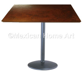 Square Copper Dining Table 24 and Larger "Skinny Look" Somber Patina