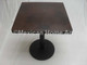 Square Copper Dining Table 24"-42" 'Flat Disc' Somber Patina