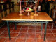 Copper Table Top 60x45 with Hand Forged Iron Base