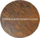 24 inch New Natural Hammered Waxed Round Copper Table Top side view