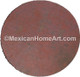 24 inch Old Natural Hammered UnWaxed Round Copper Table Top side view