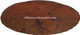 24 inch Somber Hammered UnWaxed Round Copper Table Top view from above