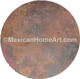 24 inch Old Natural Smooth UnWaxed Round Copper Table Top side view