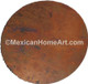 24 inch Old Natural Smooth Waxed Round Copper Table Top side view