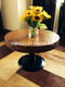 Custom Entryway Table 30 in Natural with Iron Disk Base
