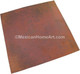 24 x 24 inch Old Natural Hammered Unwaxed square copper table top 1