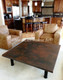 Copper Coffee Table 54x54 with Square Corners in Somber Patina