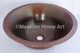 Copper Vessel Sink Round Double Wall 16x5 somber patina front view