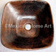 Copper Vanity Vessel Sink Square 15X15X4 top view antique patina