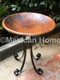 Copper Bird Bath for KM old natural patina