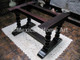 The "Corinthian" wood table base for copper table tops