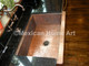 Copper kitchen single well sink for JC SOmber patian undermount installation
