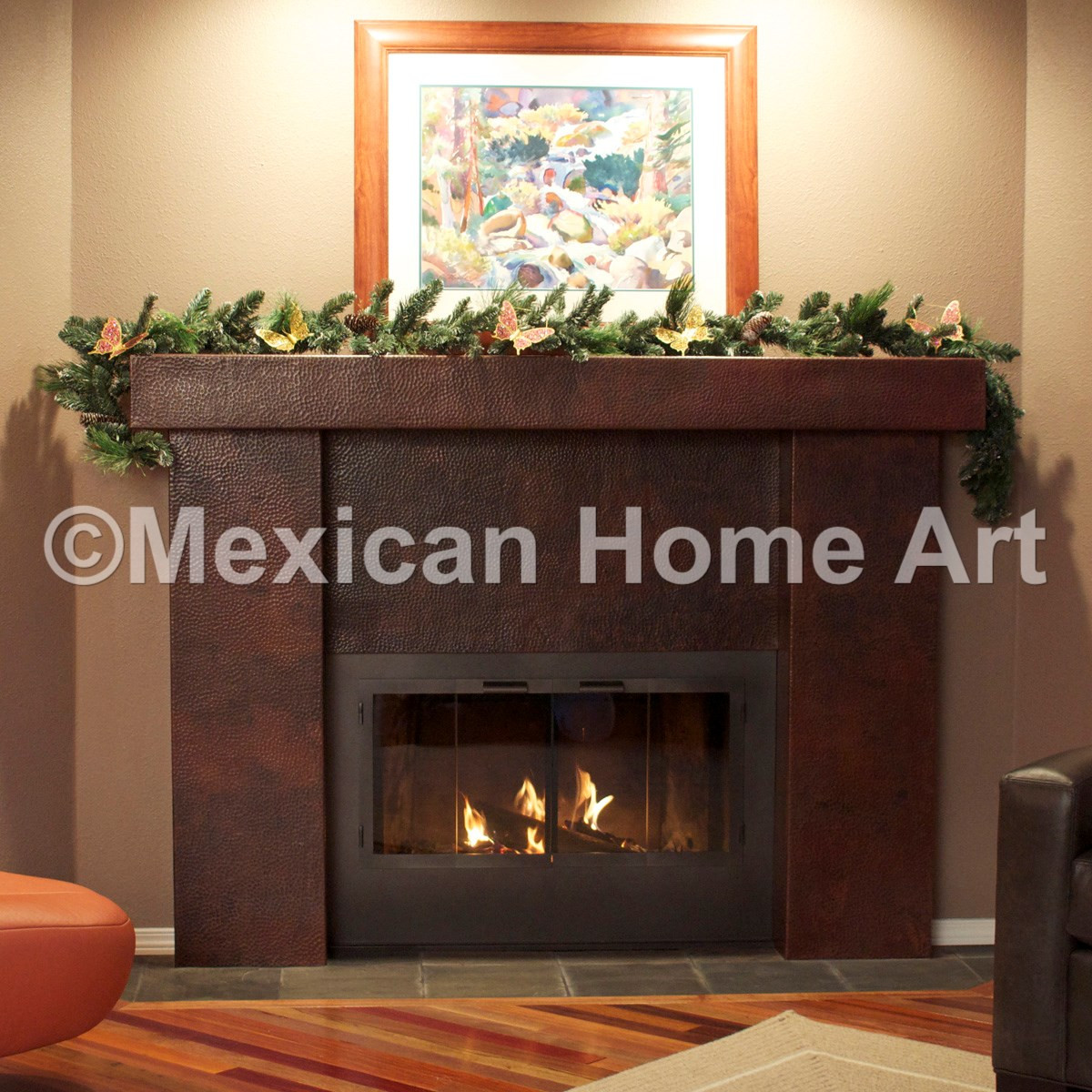 Custom Copper Fireplace Surround for SC Home Design MHA