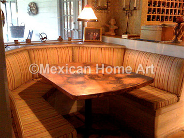 Custom Shaped Copper Table for SP to fit existing space Somber Patina