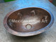 Custom Copper Lavatory with Horse Motif Antiqu patina
