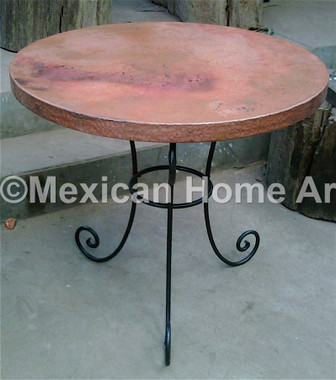 Custom copper Table with 3 legs for KR old natural patian