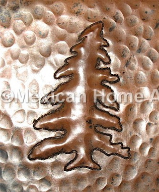 Copper Tile Fir Tree Motif
