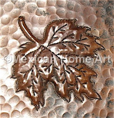 Copper Tile Maple Motif Somber patina