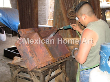 The Blow Torch Portion of the Patina Process to create somber and antique patinas
