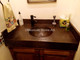 Custom counter top and integrated sink for powder room