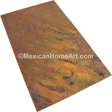 Rectangular  Copper Table Top 24x30 inch New Natural Hammered Waxed