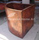 Copper Corner Tub 38" x 38" x 34" side view Old Natural Patina