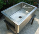 33X22X9 Single well Nickel Plated Copper Farmhouse Sink corner view