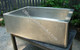 33X22X9 Single well Nickel Plated Copper Farmhouse Sink front view