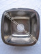 Nickel Plated Copper Bar/Prep Sink 12X12X5 top view 1.5 inch drain hole