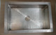 NICKEL PLATED COPPER DROP IN SINGLE WELL SINK 33X22X9 3.5 inch drain hole top view