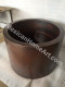 Hand Hammered Copper Japanese Soaking Tub 38X28 Somber Patina Front View