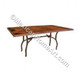 Copper Dining Table Rectangular 42x72 Oval 44x72 "Huerta" 90 degree corners Old Natural Patina