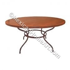 Copper Dining Table Round 42 "Bosque"
