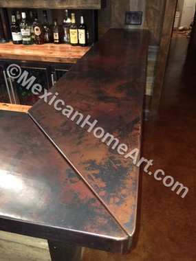 Custom Copper Bar Top for GH  Somber Smooth Patina