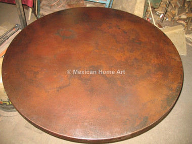 Copper Table Top Round 42 in Somber
